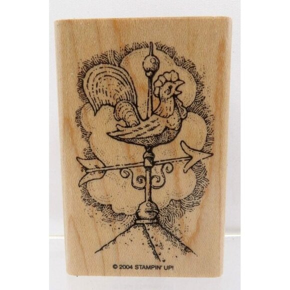Rooster Weather Vane Stamp ©2004 Stampin' Up! Detailed Country - Picture 1 of 2